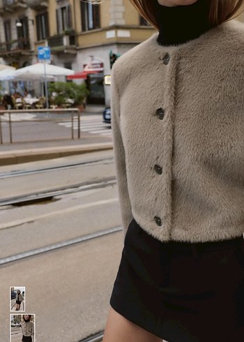 ZARA KISA SUNİ KÜRKLÜ CEKET - Görsel 2