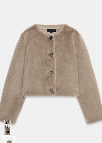 ZARA KISA SUNİ KÜRKLÜ CEKET - Görsel 5