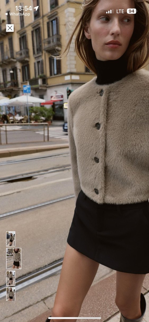 ZARA KISA SUNİ KÜRKLÜ CEKET - Görsel 2