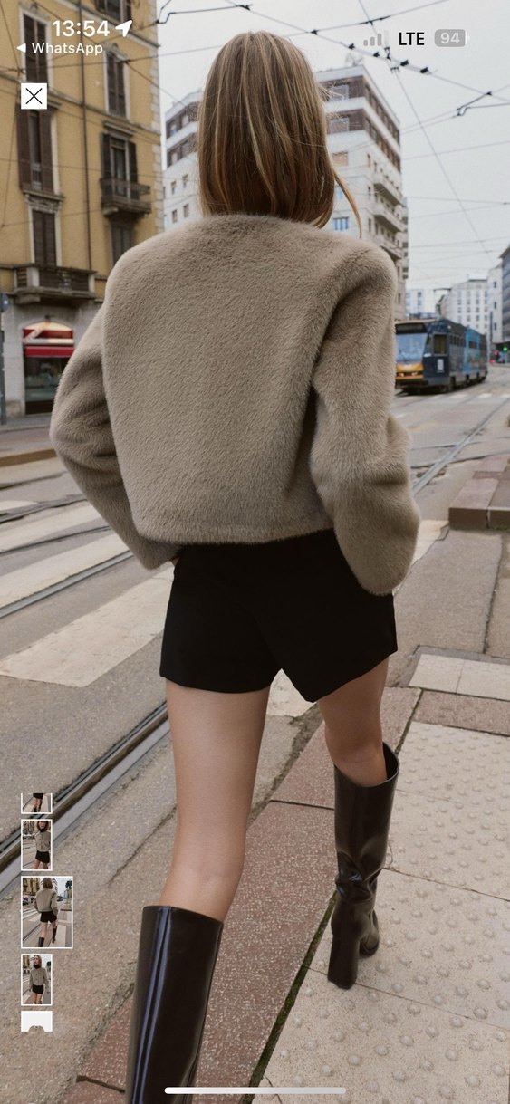 ZARA KISA SUNİ KÜRKLÜ CEKET - Görsel 3