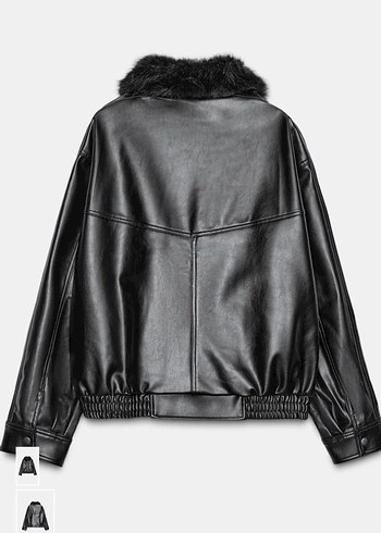 ZARA ÇIKARILABİLİR SUNİ KÜRK YAKALI CEKET - Görsel 2