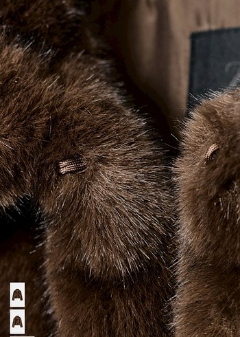 ZARA KISA SUNİ KÜRKLÜ SÜSLÜ DÜĞMELİ KABAN - Görsel 3