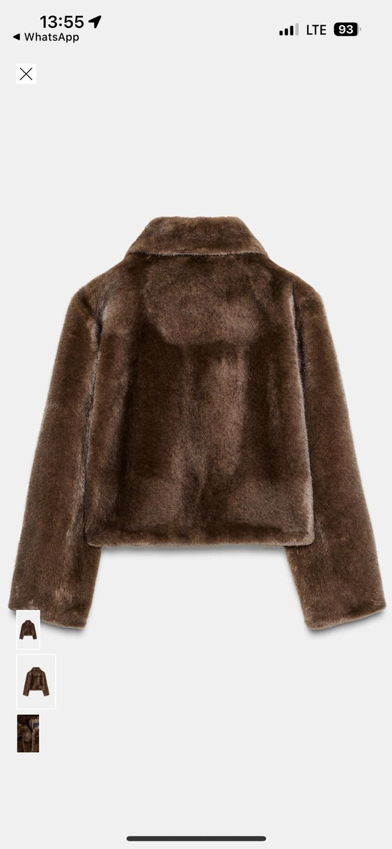 ZARA KISA SUNİ KÜRKLÜ SÜSLÜ DÜĞMELİ KABAN - Görsel 2