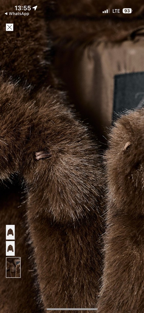 ZARA KISA SUNİ KÜRKLÜ SÜSLÜ DÜĞMELİ KABAN - Görsel 3