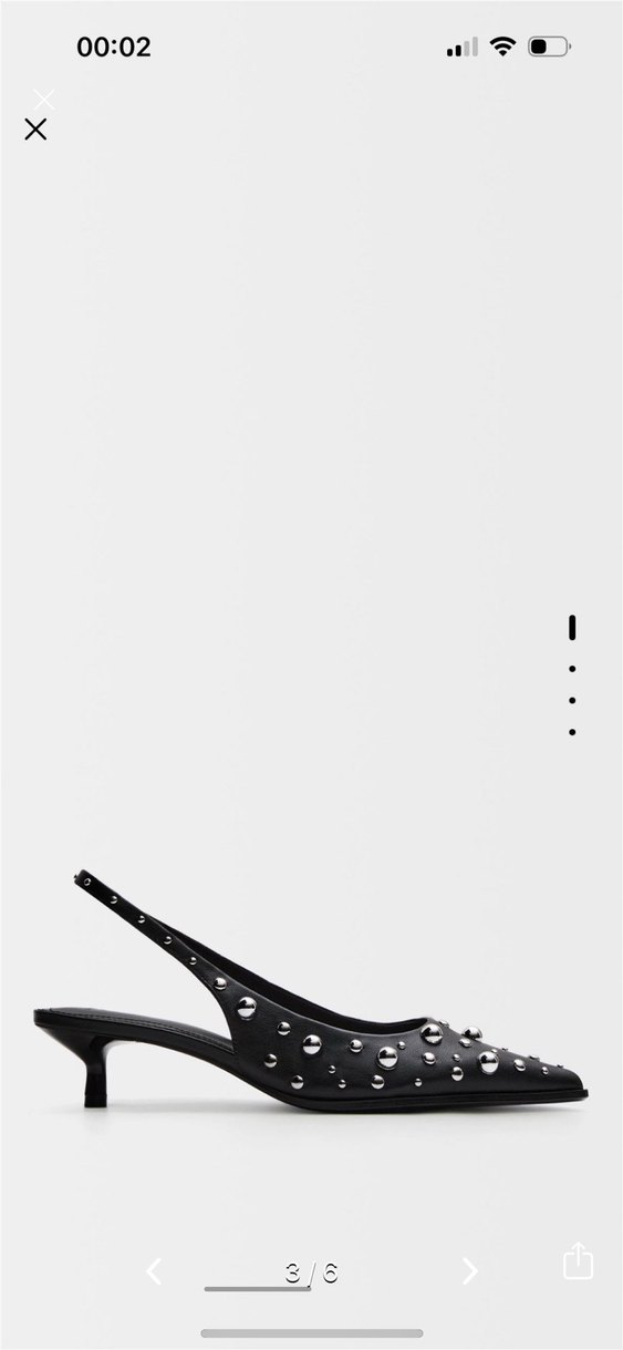 BERSHKA KISA SİVRİ TOPUKLU ZIMBALI AYAKKABI - Görsel 3