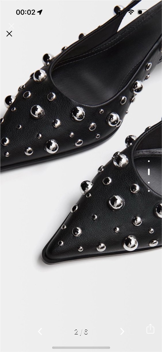 BERSHKA KISA SİVRİ TOPUKLU ZIMBALI AYAKKABI - Görsel 2