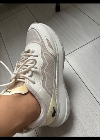 LACOSTE BEYAZ KADIN SPOR AYAKKABISI - Görsel 8