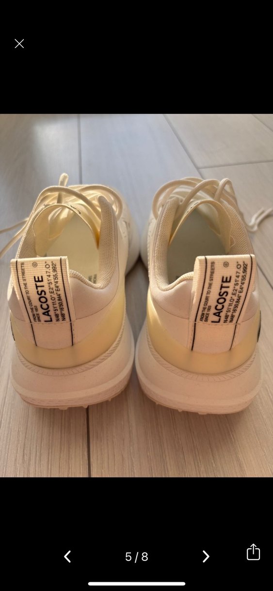 LACOSTE BEYAZ KADIN SPOR AYAKKABISI - Görsel 5