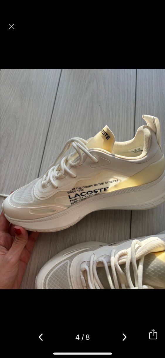 LACOSTE BEYAZ KADIN SPOR AYAKKABISI - Görsel 4