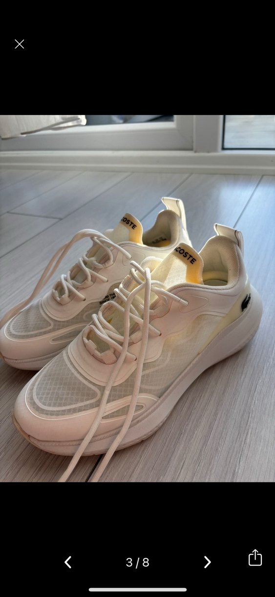 LACOSTE BEYAZ KADIN SPOR AYAKKABISI - Görsel 3