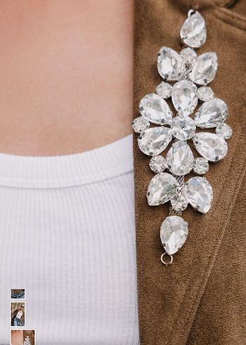 ZARA BROŞLU SUNİ SÜET FRAK KABAN - Görsel 5