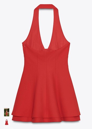 ZARA HALTER YAKA İKİ KATMANLI ELBİSE - Görsel 5
