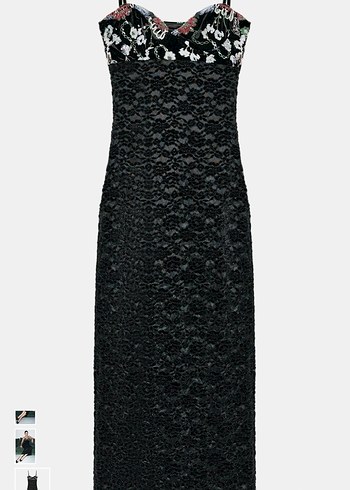 ZARA DANTEL İŞLEMELİ ELBİSE - Görsel 6