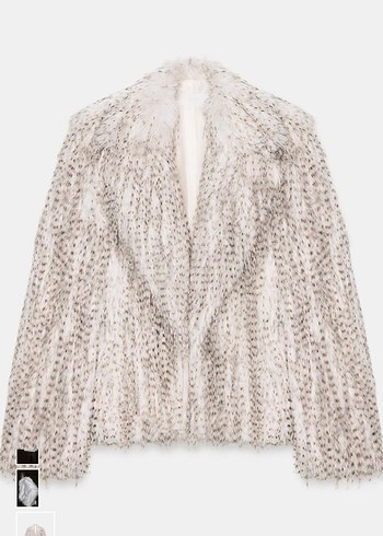 ZARA SUNİ KÜRK KISA KABAN - Görsel 7