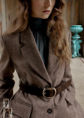 ZARA KEMERLİ BALIK SIRTI BLAZER - Görsel 2