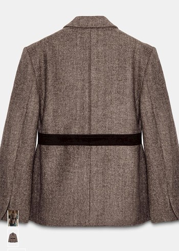 ZARA KEMERLİ BALIK SIRTI BLAZER - Görsel 7