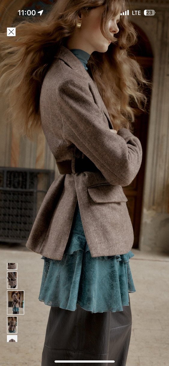 ZARA KEMERLİ BALIK SIRTI BLAZER - Görsel 4