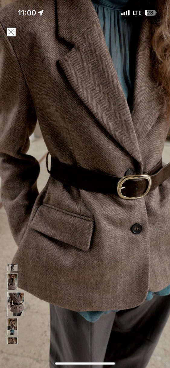 ZARA KEMERLİ BALIK SIRTI BLAZER - Görsel 3