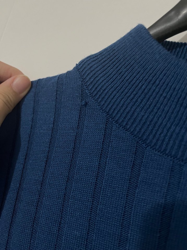 Lacivert Balıkçı Yaka Triko Kazak - Görsel 3