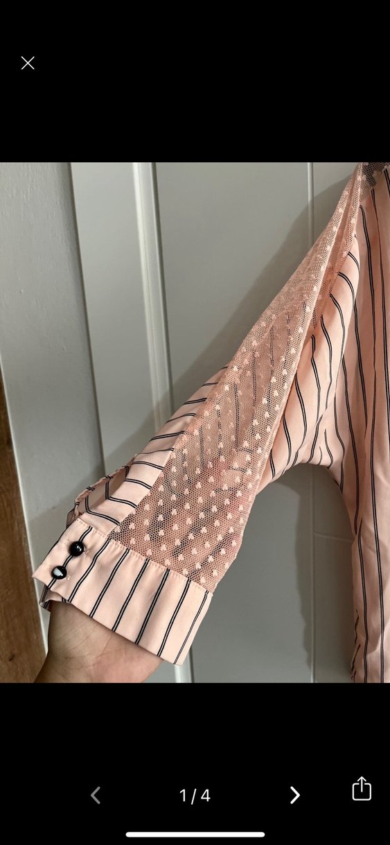 Kolları dantelli gömlek - Görsel 3