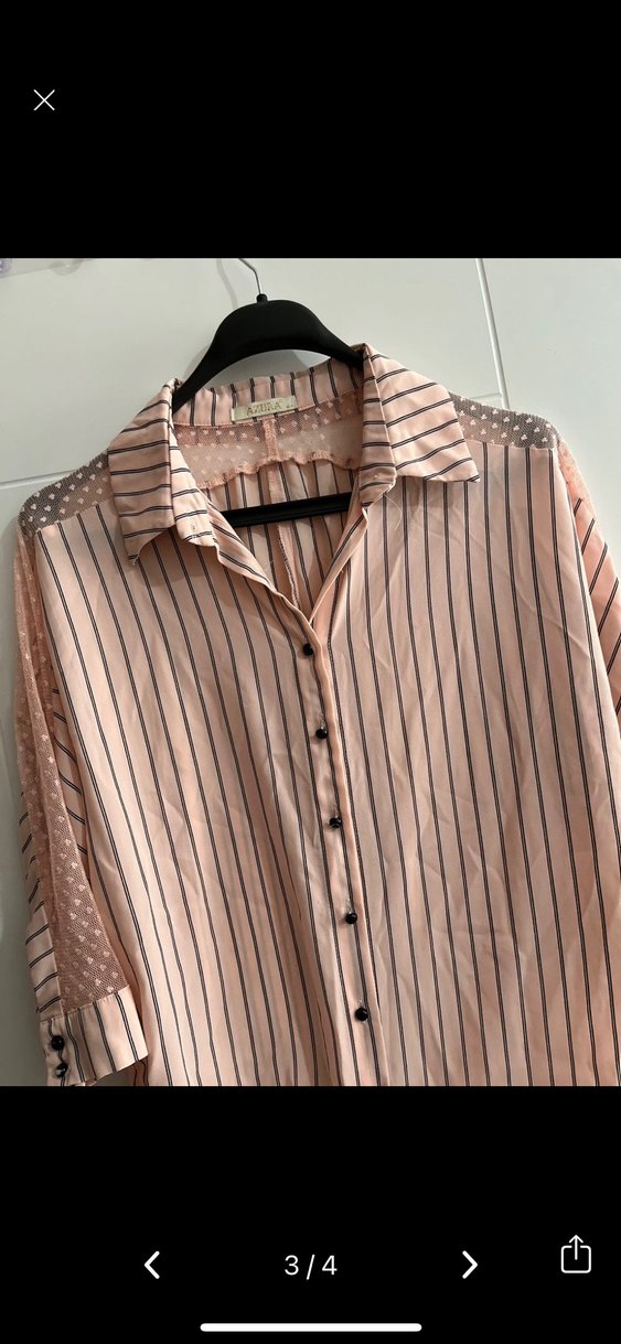 Kolları dantelli gömlek - Görsel 2