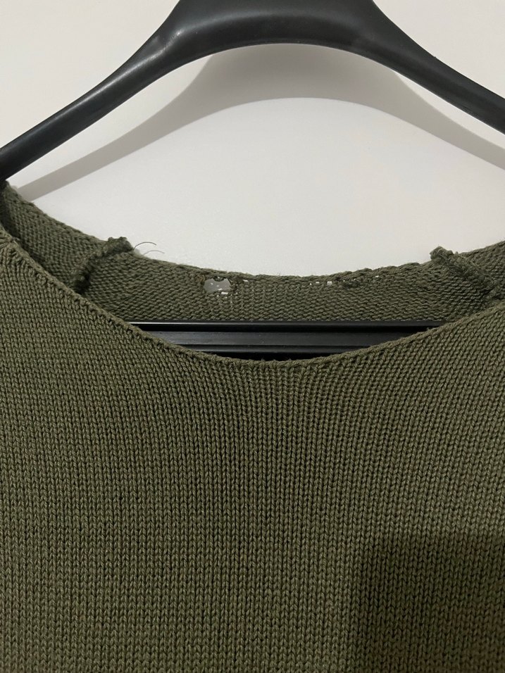 Yeşil Örgü Kadın Uzun Kollu Kazak - Görsel 5