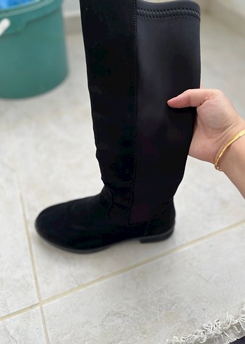 Siyah Süet Kadın Çizme - Görsel 4