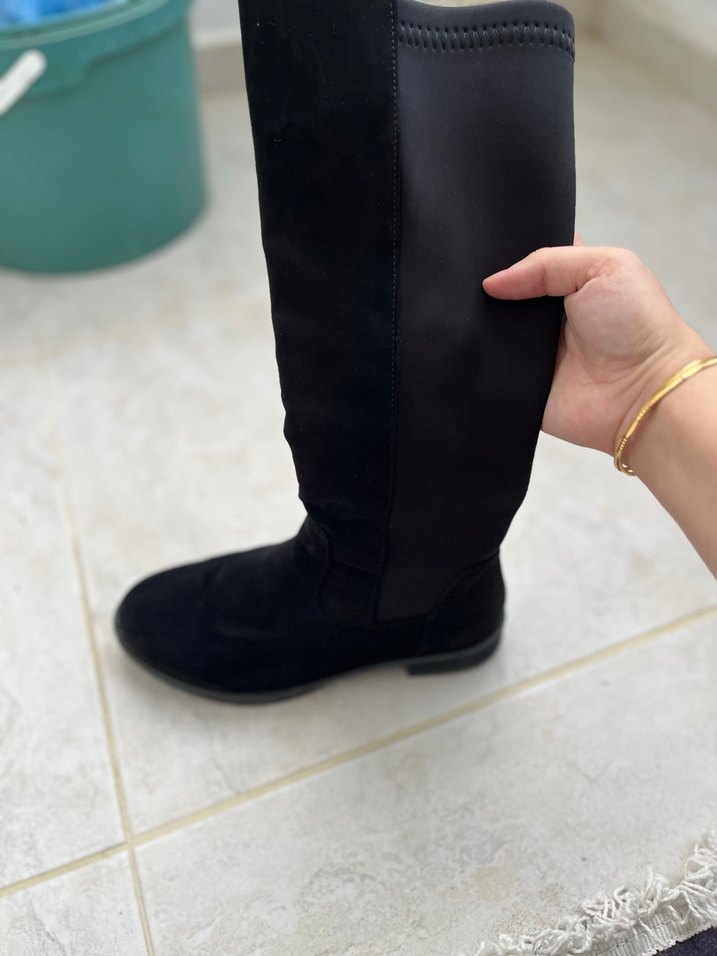 Siyah Süet Kadın Çizme - Görsel 4