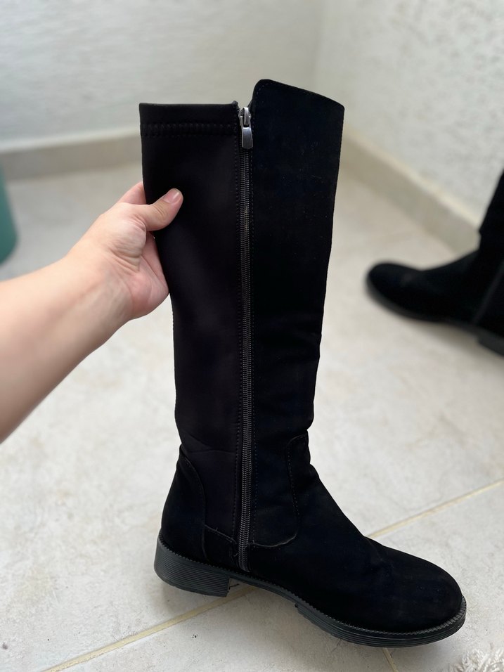Siyah Süet Kadın Çizme - Görsel 2
