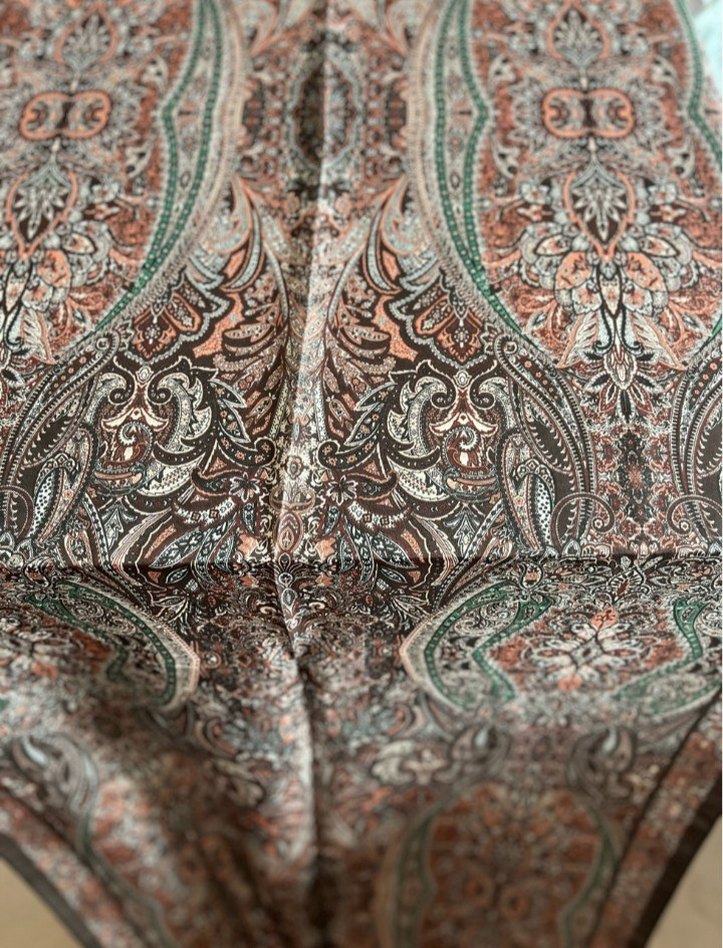 Kahverengi Bohem Kadın Şal - Görsel 2