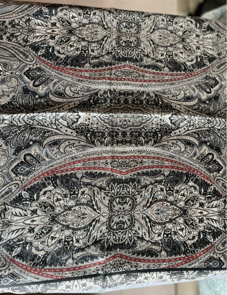 Bohem Gri Desenli Kadın Şal - Görsel 2