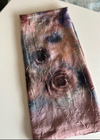 Bohem Çok Renkli İpek Esarp - Görsel 3