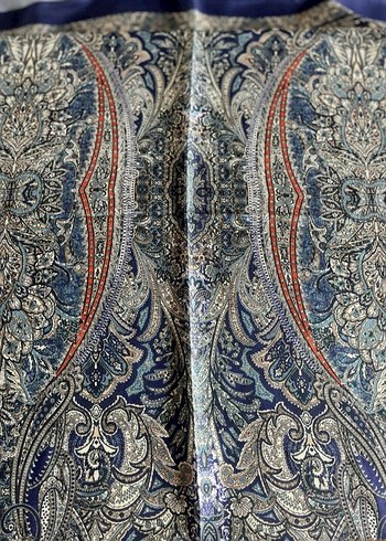 Kadın Bohem Çok Renkli İpek Görünümlü Şal - Görsel 2