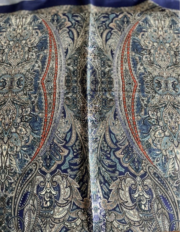 Kadın Bohem Çok Renkli İpek Görünümlü Şal - Görsel 2