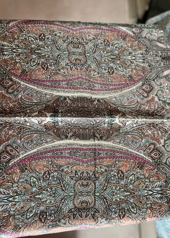 Kadın Çok Renkli Bohem İpek Şal - Görsel 2