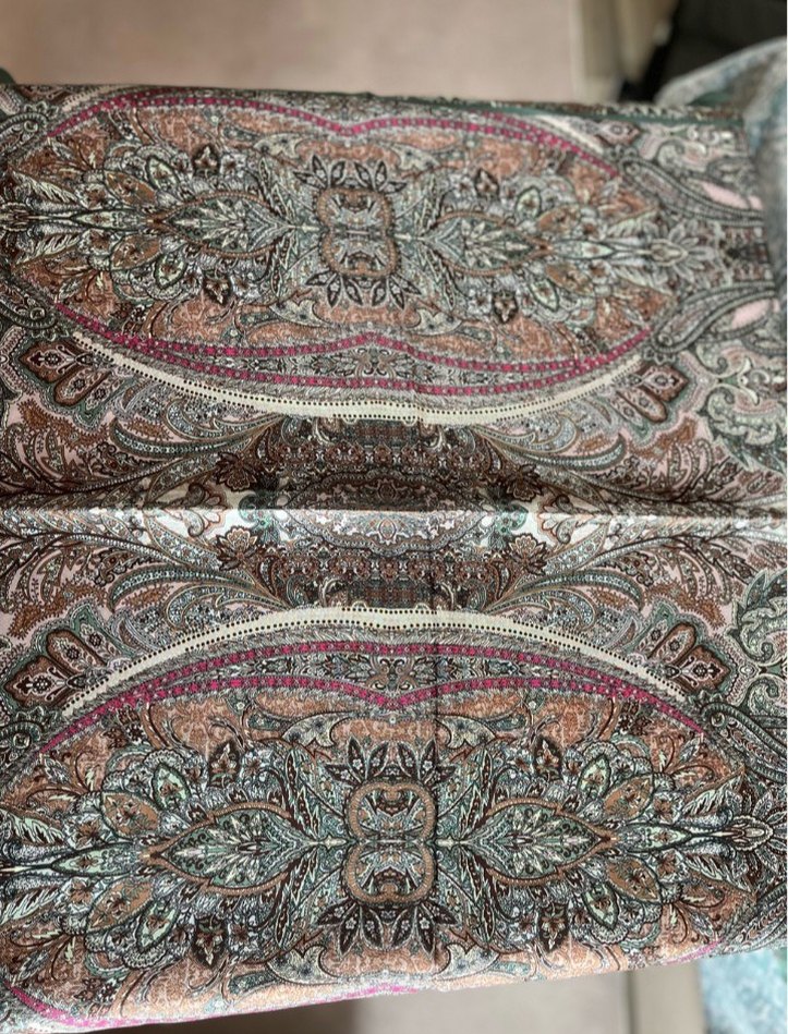 Kadın Çok Renkli Bohem İpek Şal - Görsel 2