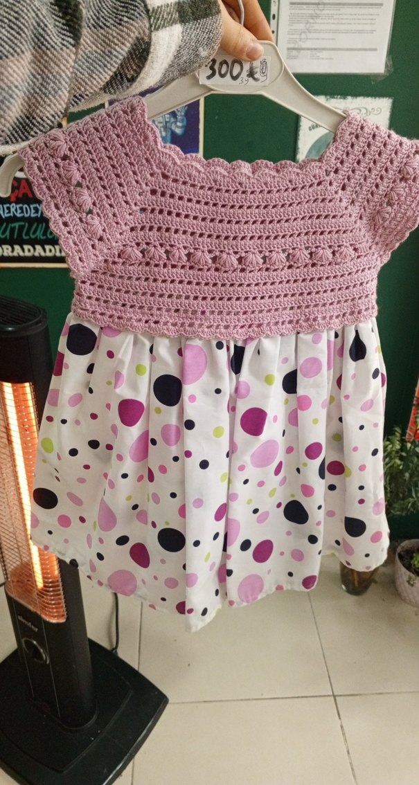 Puantiyeli Dantel Detaylı Kız Elbisesi - Görsel 2