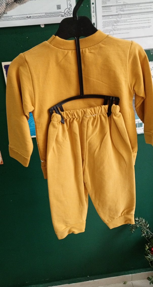 Sarı Örme Örümcek Adam Baskılı Erkek Çocuk Eşofman - Görsel 2