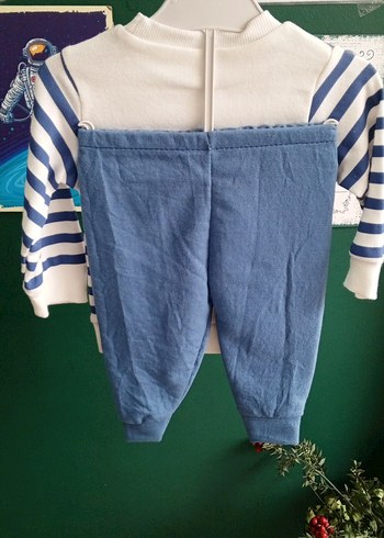 Uzun Kollu Çizgili Erkek Bebek Takımı - Görsel 2