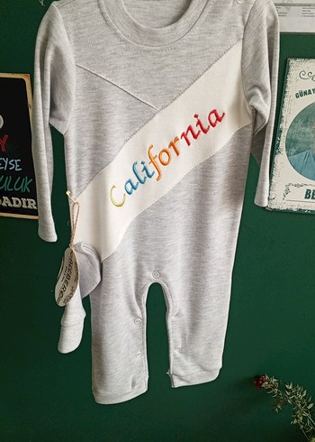 Gri Bebek Tulum Uzun Kollu Örgü Kumaş - Görsel 2