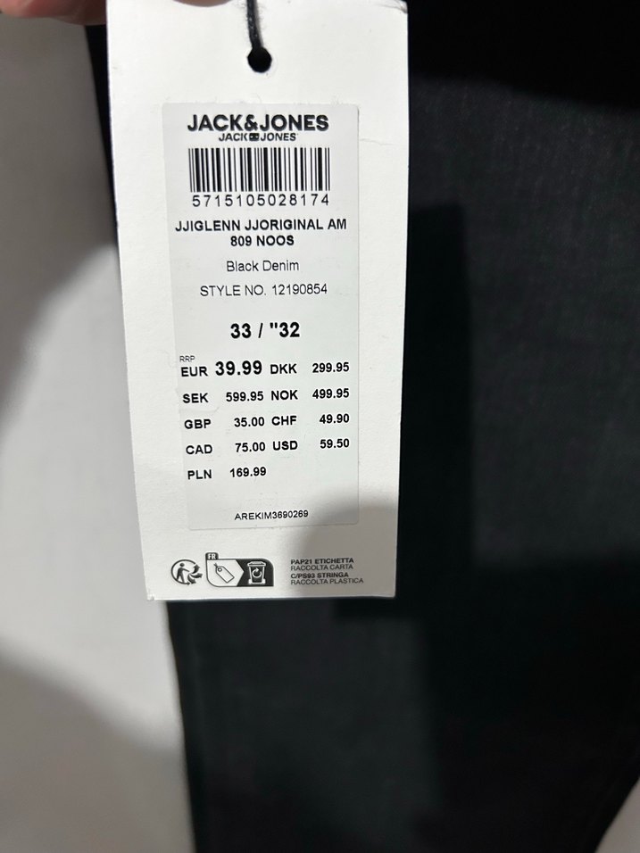 Jack&Jones Siyah Kot Pantolon Erkek 33/32 - Görsel 3