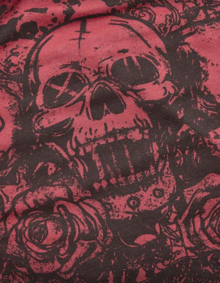 Kuru Kafalı Gotik Kırmızı Straplez - Görsel 3