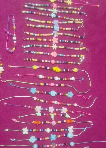 Renkli Boncuklu Çocuk Bileklikleri - Görsel 2