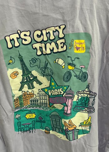 Mor Baskılı Uzun Kollu Kız Tişörtü - Görsel 2