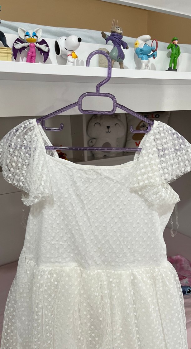 Kız Çocuk Beyaz Puantiyeli Fırfırlı Elbise - Görsel 2