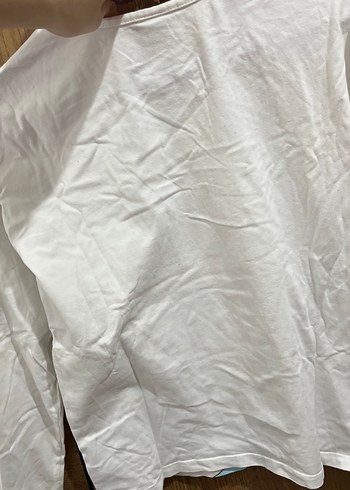 Kız Çocuk Beyaz Uzun Kollu Baskılı Tişört - Görsel 2