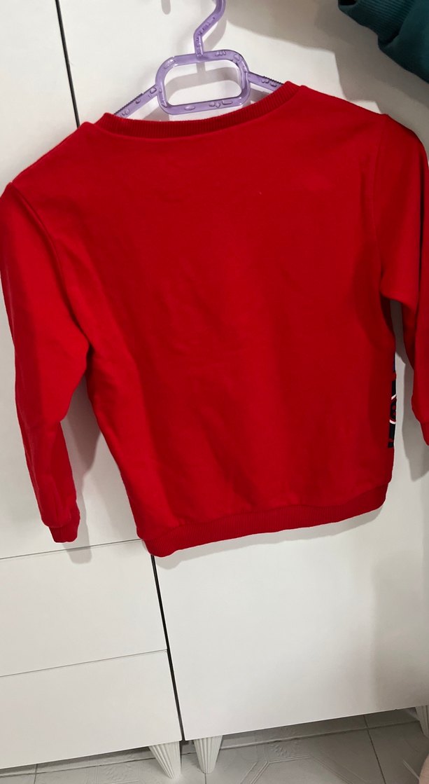 Kırmızı Baskılı Erkek Çocuk Sweatshirt - Görsel 2