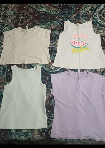 Kız Çocuk Renkli Baskılı Kısa Kollu Tişört - Görsel 3