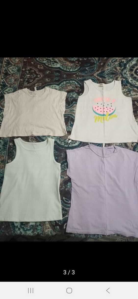 Kız Çocuk Renkli Baskılı Kısa Kollu Tişört - Görsel 3