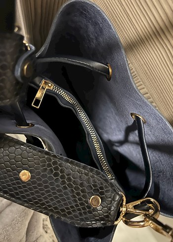 Mudo lacivert çanta - Görsel 6